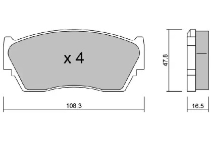 Комплект тормозных колодок (AISIN: BPNI-1902)